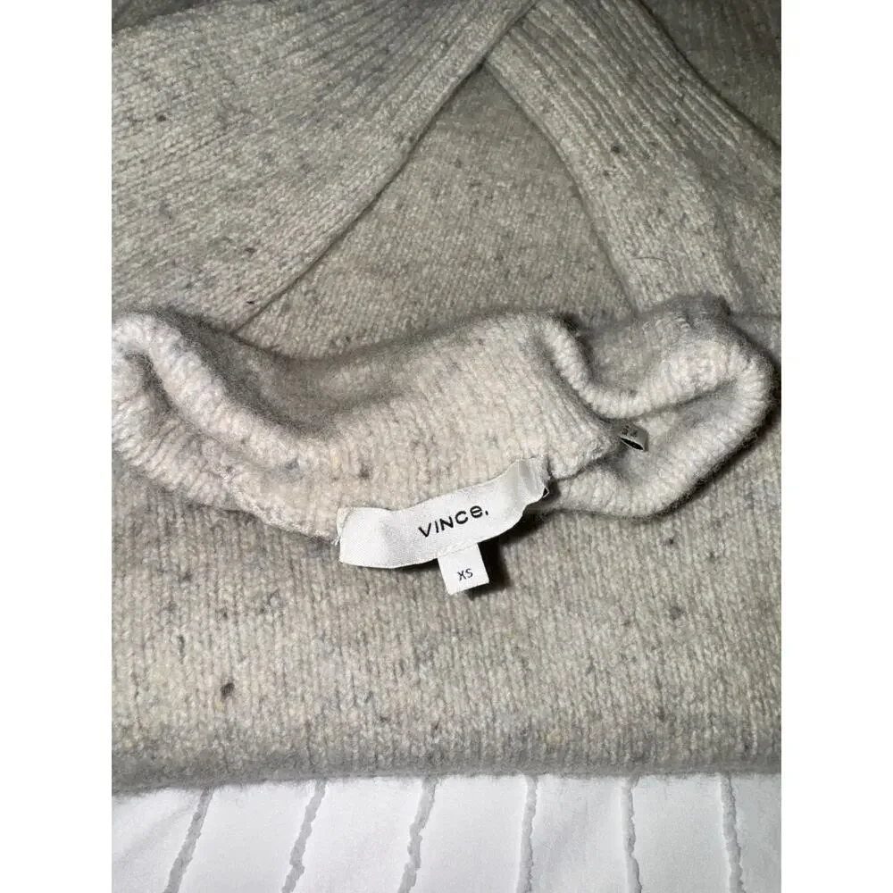Vince Alpaca Wool Blend Funnel Neck Sweater Women's XS Quiet Luxury Timeless - Picture 4 of 16